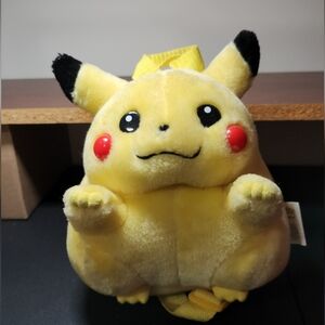 VTG 90'S Pyramid "FAT" Pikachu 12" plush mini backpack official Pokémon product